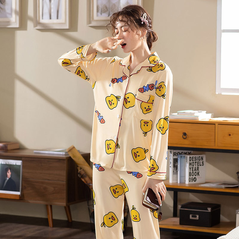 XNE-小黄鸭开衫长袖套装 (4)