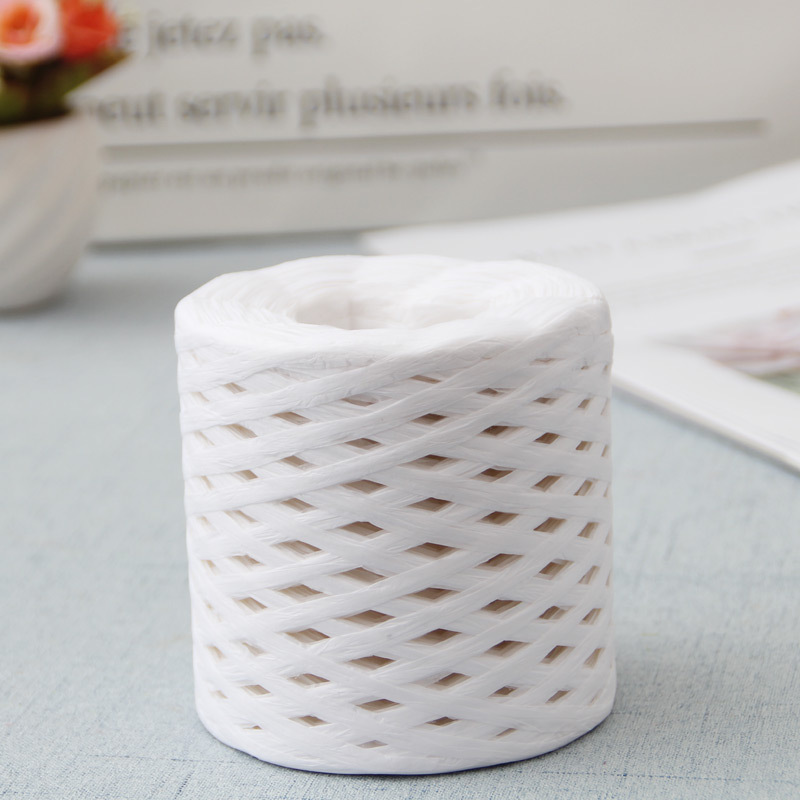 Lafite cuerda de papel kindergarten cuerda trenzada hecha a mano para hornear cinturón de embalaje 200m color cuerda decorativa ventas directas de la fábrica