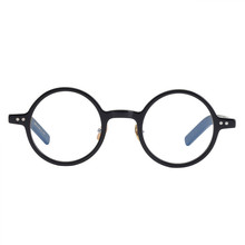 小罗伯特手工眼镜圆框眼镜架圆形近视眼镜框男复古黑框眼睛赛璐珞