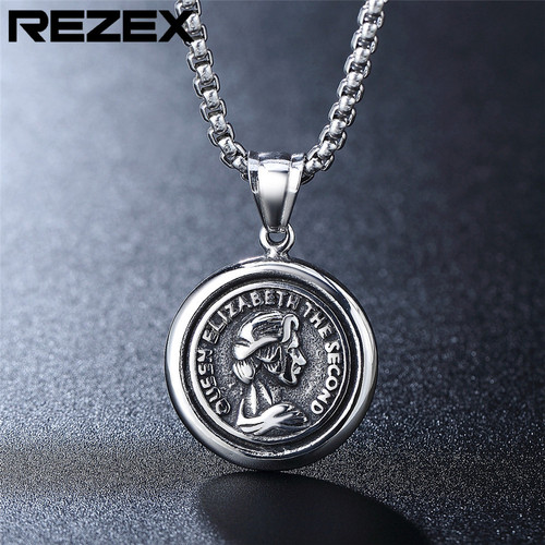 P0389-NK06 Foreign trade jewelry wholesale Personalized retro Islamic Madonna titanium steel pendant necklace 