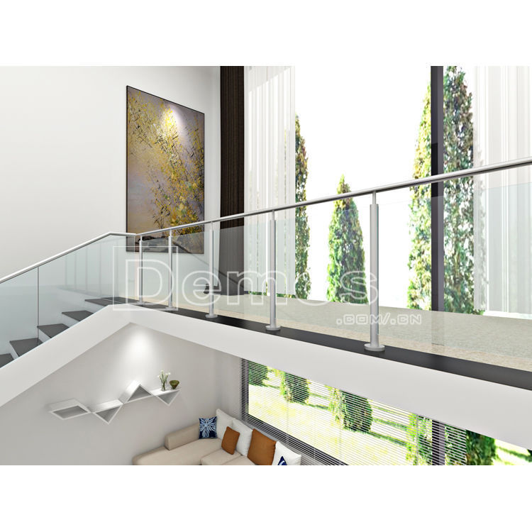 Windproof and Anti-corrosion Guardrail 316 Stainless Steel Decorative Tempered Glass Fence Custom Export Balcony Glass