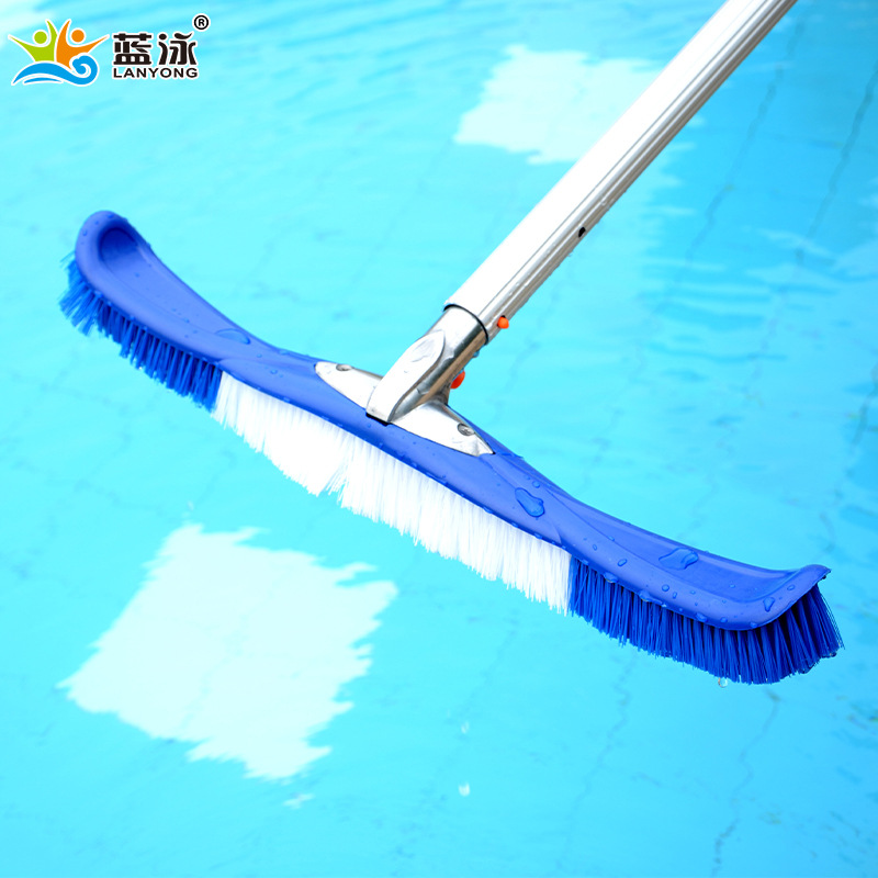 蓝泳牌游泳池清洁工具泳池19寸加强池刷游泳池设备厂家正品保证