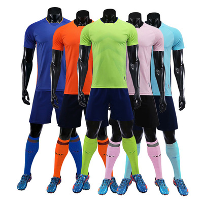 跨境比赛夏季新款现货定制足球服 透气速干防汗可印LOGO足球衣