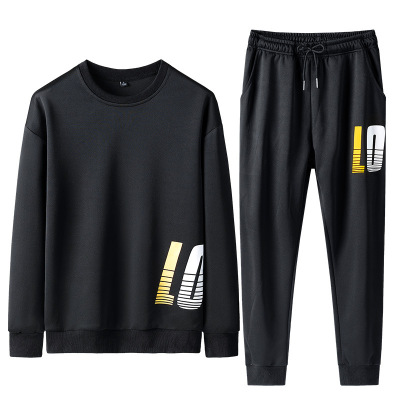 man Sweater suit 2019 Autumn new pattern Trend Versatile leisure time suit Elastic force motion suit One piece On behalf of