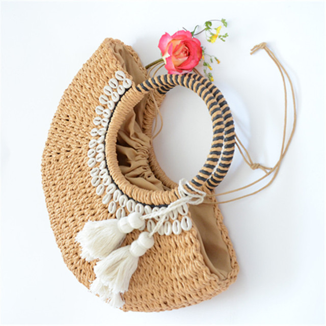 New Simple Restoration Style Hand-woven Straw Bag