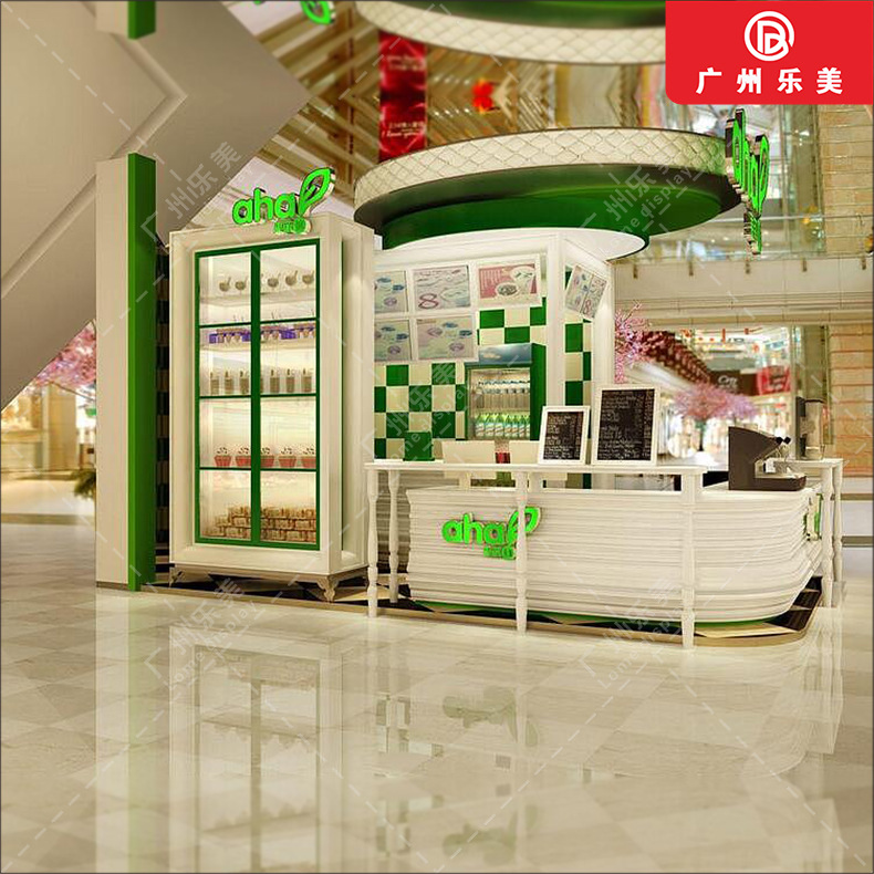 厂家定制奶茶店 木质展示架上墙陈列实木展示柜 台木质展柜制作