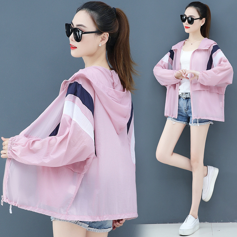 学生韩版宽松潮流防晒衣女2019夏季新款女装薄款透气百搭短款外套|ru