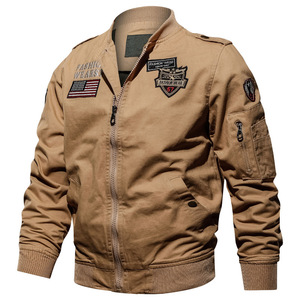 Autumn winter casual jacket military wash cotton jacket