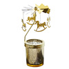 Romantic fragrant candle rotating candlestick lamp, Nordic Elk Creative Iron Home Swing Rotating Wind Lantern