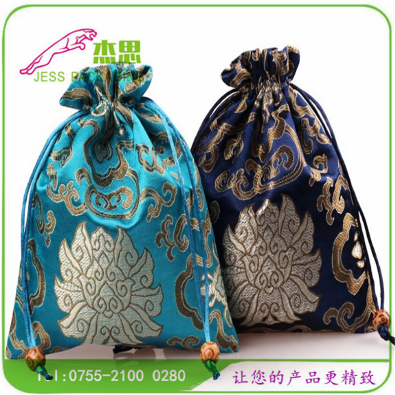 设计新款绸缎布珠宝首饰束口袋佛珠手串玉器手镯收纳包量大从优