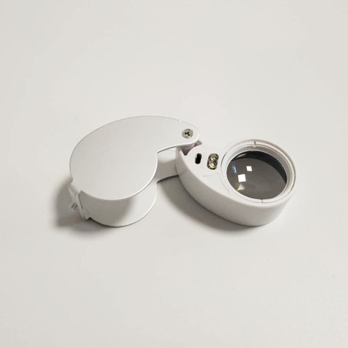 21011 Handheld folding 6-shaped portable craft gift jewelry, jade, porcelain identification with LED light magnifying glass
