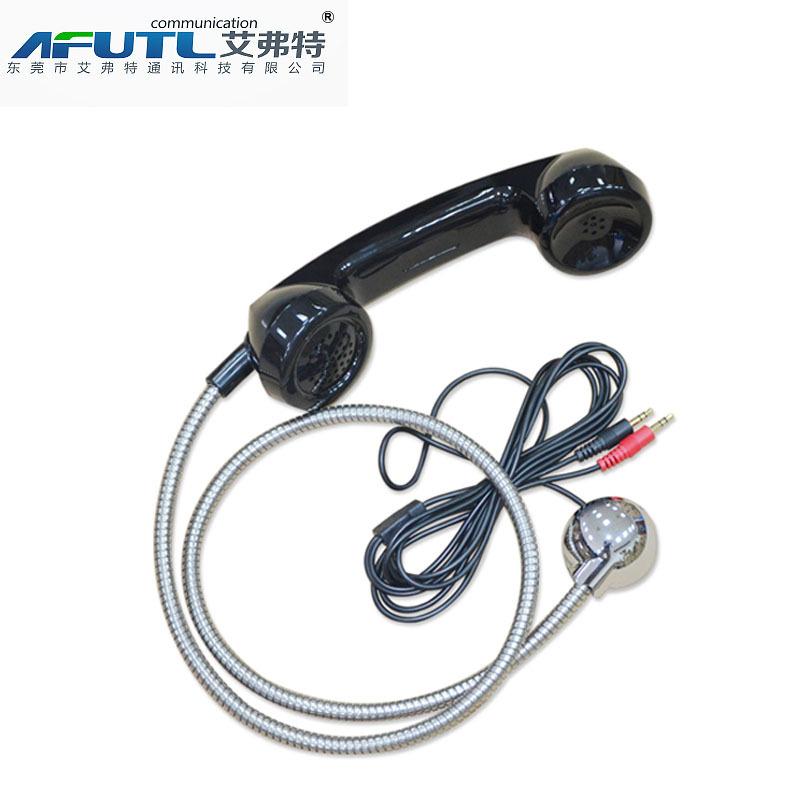 컴퓨터 방수, 방진 및 방폭 라운드 오디오 산업용 핸들 이어 피스에 연결된 3.5 인치 듀얼 오디오 헤드 핸들 이어폰