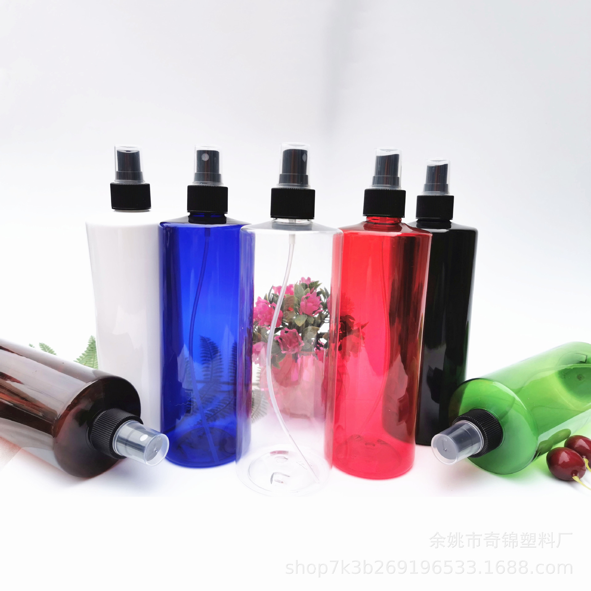 500ml毫升平肩塑料喷雾细雾瓶化妆品按压喷雾瓶香水卸妆水纯露瓶