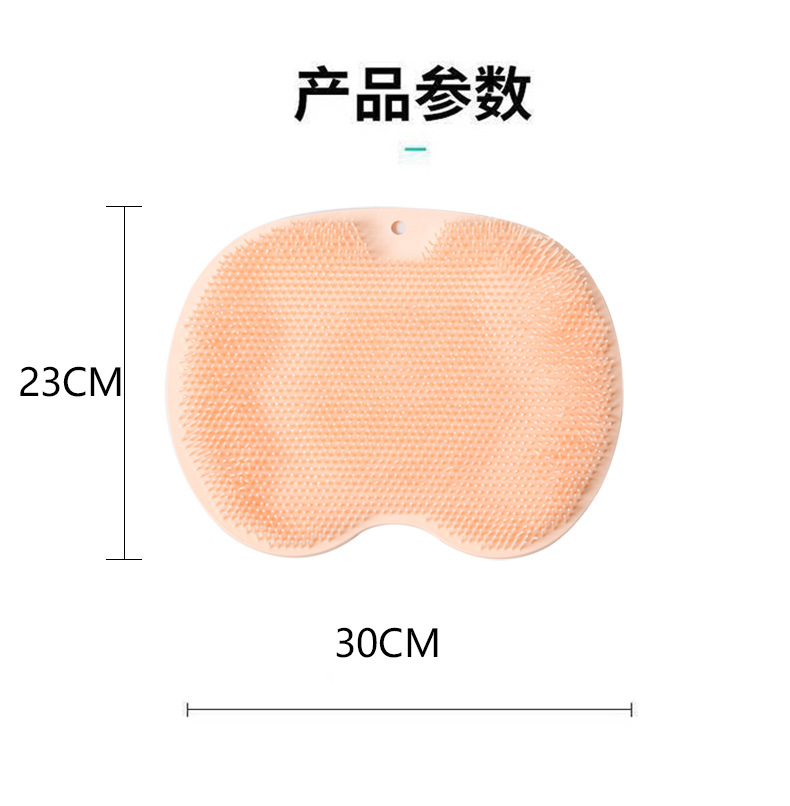 多功能懒人搓背带吸盘刷后背洗澡浴室搓脚足底按摩刷TPE脚垫详情6