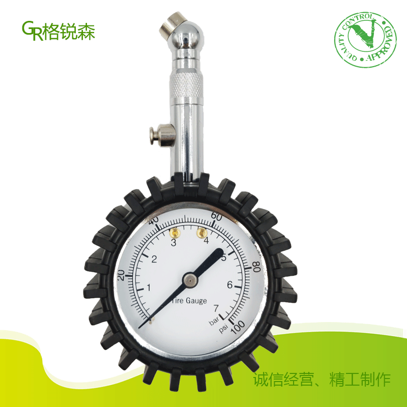 厂家销售汽车压力表 轮胎胎压计 胎压表 100psi汽车压力表定制