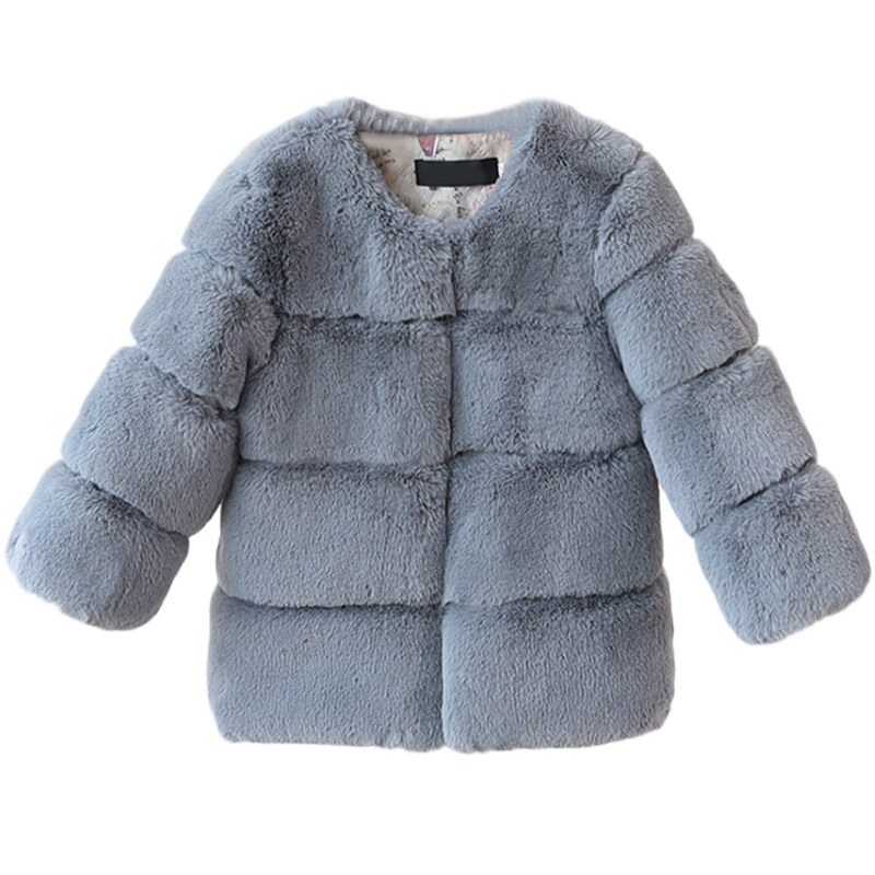 Warm Winter Fashion Solid Color Imitation Fur Girls Outerwear display picture 13