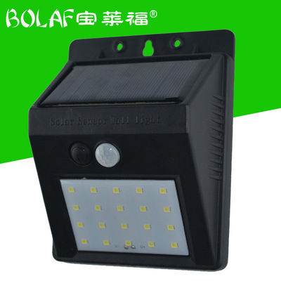 outdoor 20led human body Induction solar energy Wall lamp outdoors waterproof Courtyard Villa household Small Wall