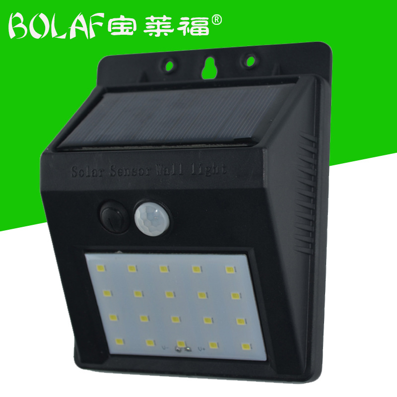outdoor 20led human body Induction solar energy Wall lamp outdoors waterproof Courtyard Villa household Small Wall