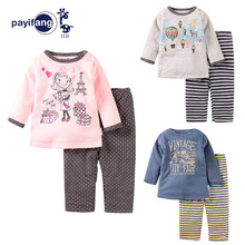 2020pa yi fang冬季棉襖套裝 0-3歲寶寶冬款衣服跨境新款嬰兒裝