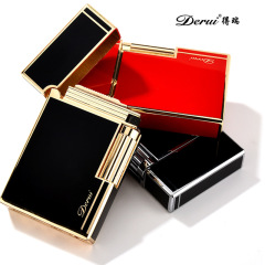 德瑞1260朗聲打火機 充氣明火砂輪磨輪啷聲禮品盒打火機