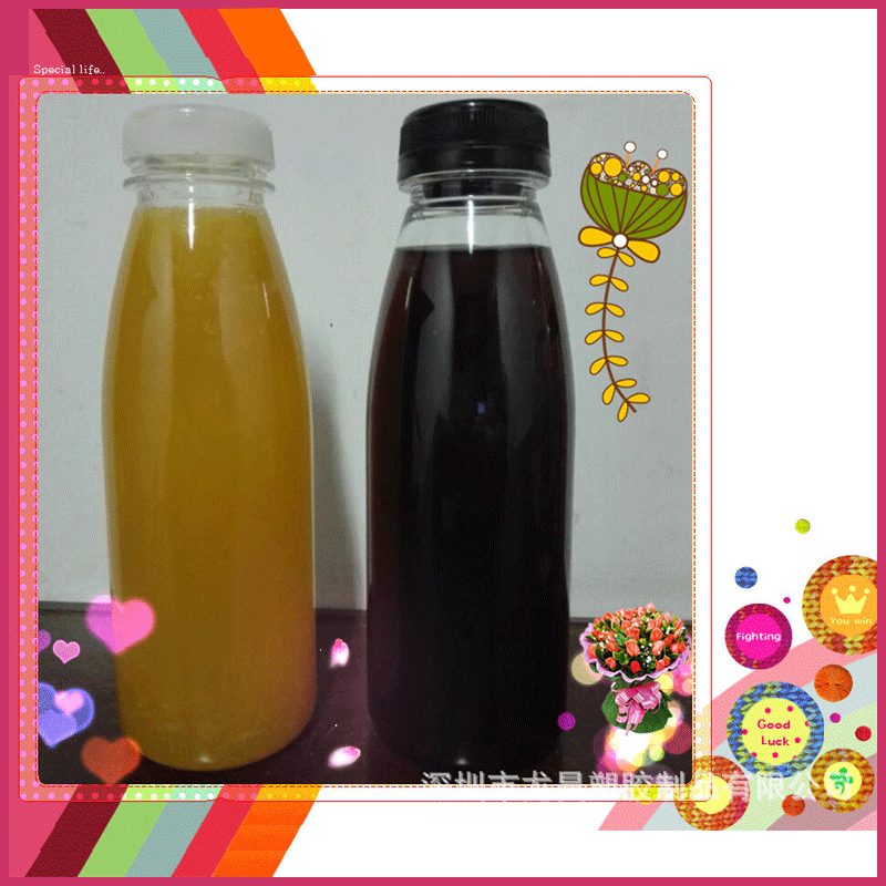 厂家直供350ml食品级PET饮料瓶 果汁瓶米酒瓶冷泡茶塑料水瓶批发