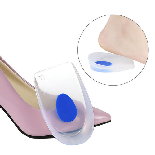 Silicone shock-absorbing heel pad, heel, heel pad, soft thickened half size pad, heel pad