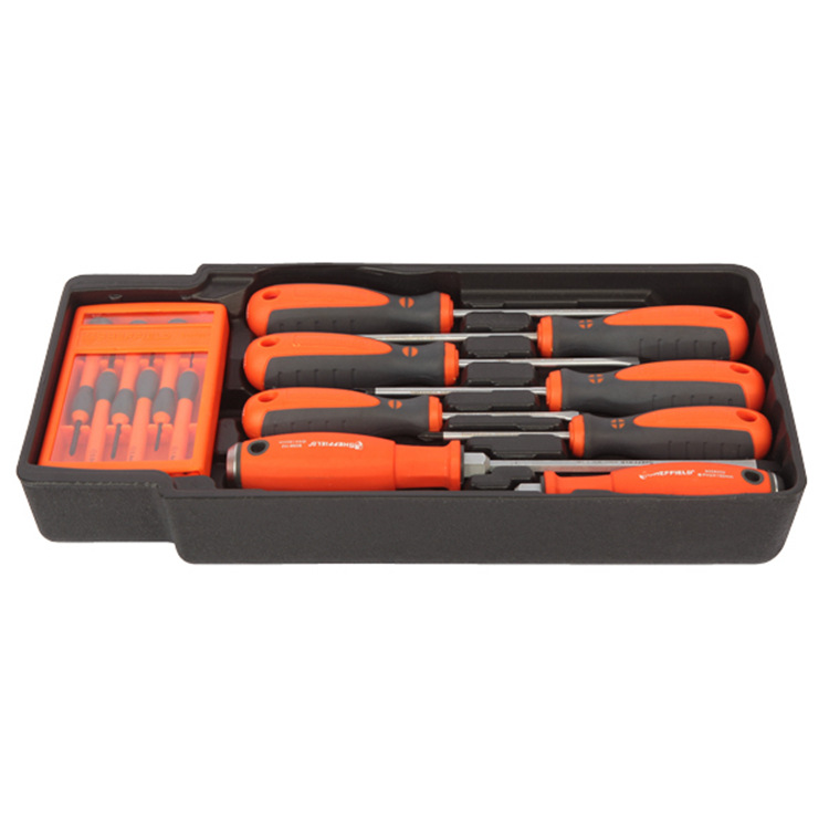 钢盾工具  14件套螺丝批组合工具托 配合工具车用S025032