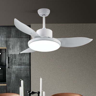 变频LED风扇灯吊扇灯超薄低楼层餐厅客厅北欧简约110V吸顶风扇灯|ms