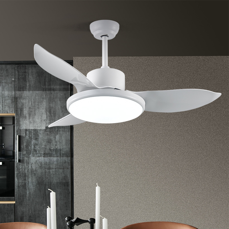 变频LED风扇灯吊扇灯超薄低楼层餐厅客厅北欧简约110V吸顶风扇灯|ms