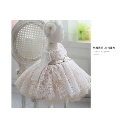 Princess Dress girl full dress Flower girl 61 Wedding dress children Princess Dress David Host Dress Lace