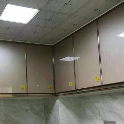 厂家直供橱柜晶钢门 板定做橱柜专用晶钢门 钢化晶钢橱柜门板