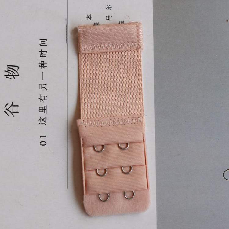 松紧三排两扣杏色