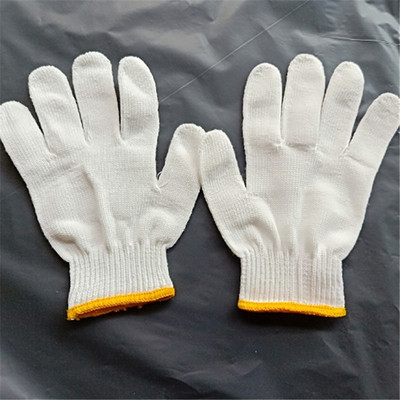 厂家货源毛纺500克线手套防滑白手套棉质手套毛纺纱手套劳保手套