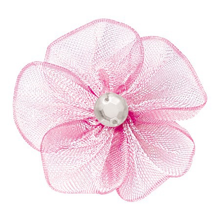 Yao Ming tejido a mano 3cm cinta flor horquilla accesorios decorativos DIY hecho a mano material de producción creativa cinta flor