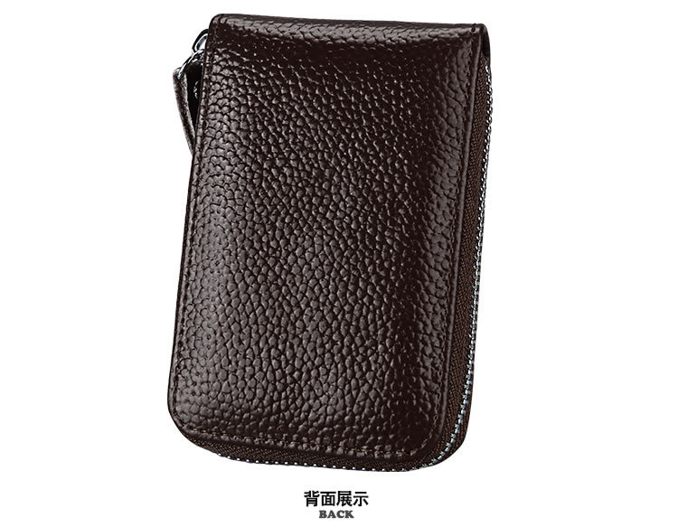 60g Weight Zipper Closure Type Business Occasion Genuine leather Material Solid Color Pattern Unisex Gender Coffee, Royal Blue, Orange, Dark Blue, Pink, Purple, Red, Green, Yellow, Black Color Unisex Solid Color Genuine Leather Coffee Royal Blue Orange Zipper Card Holders 40