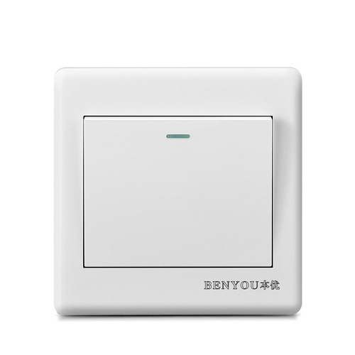 Type 86 concealed single-open, one-open, multi-control wall light switch, one-open, three-way multi-way switch, household panel