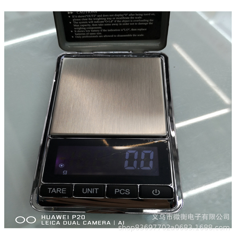 2019 nueva escala de joyería escala de bolsillo 938 escala de oro inglés 500g / 0.1g escala de palma