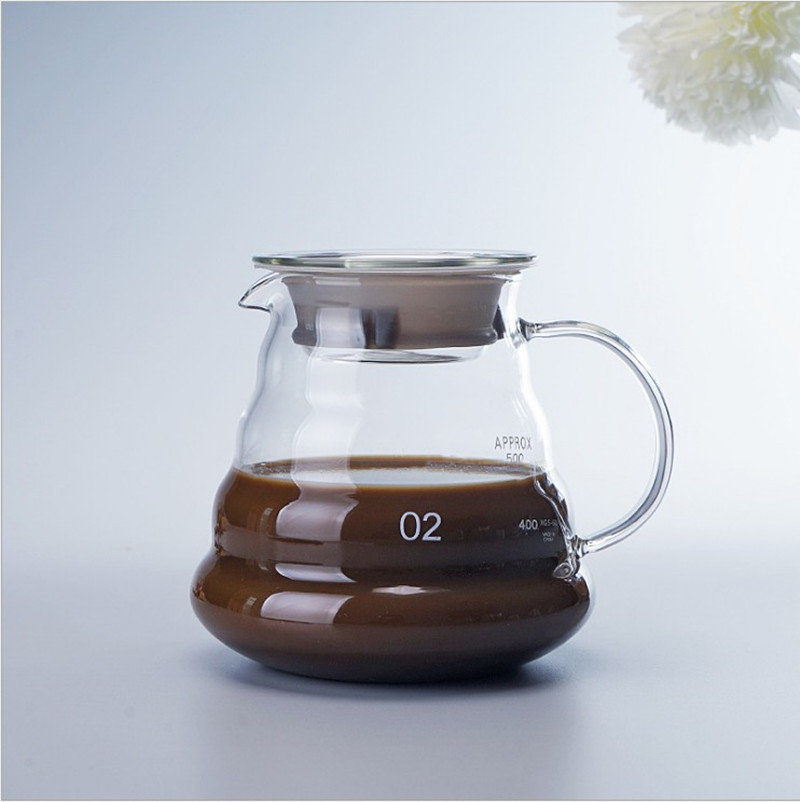 Oficina de vidrio borosilicato mano cafetera nube olla filtro taza filtro compartir olla hogar cafetera