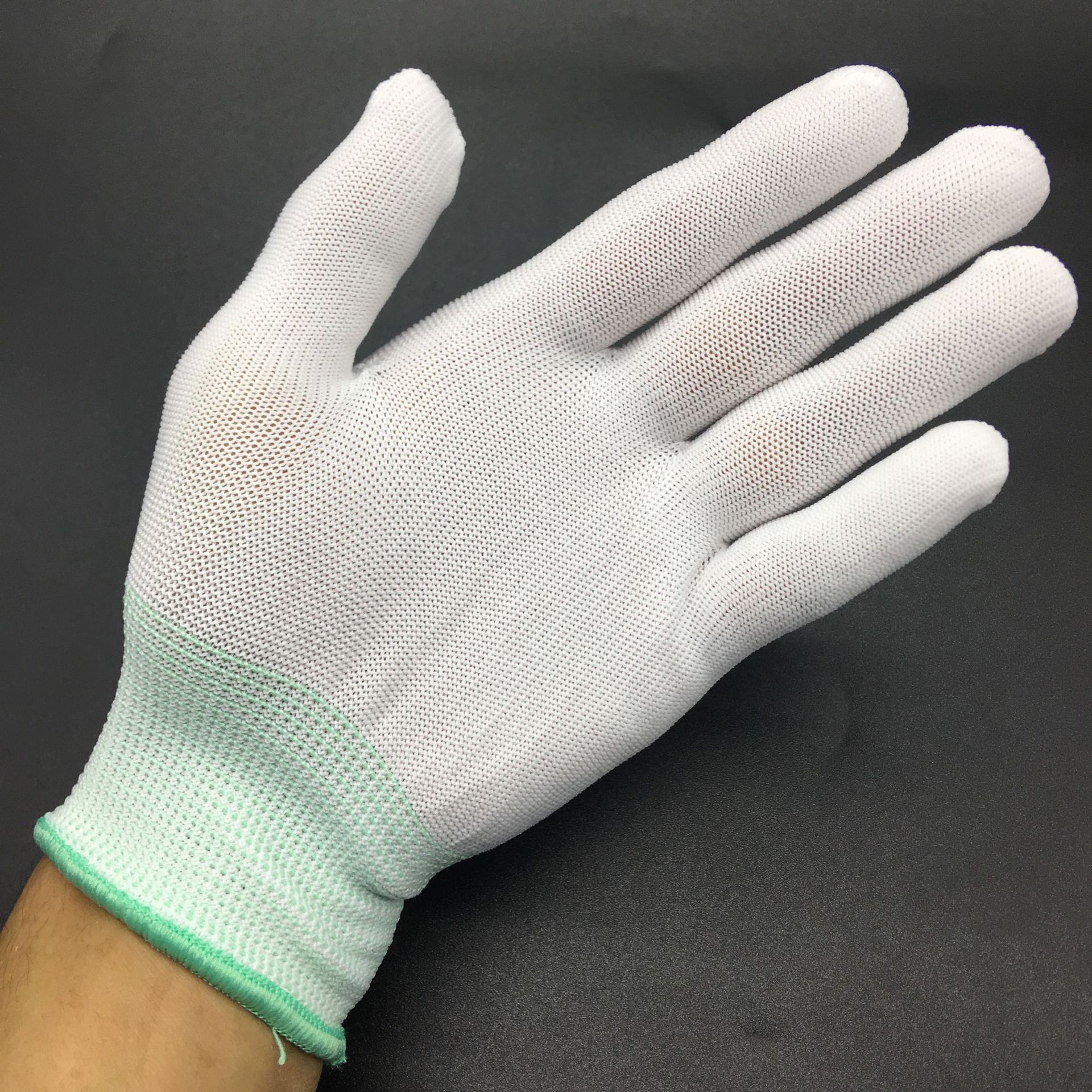 13针尼龙白色手套芯无尘涤纶电子厂作业劳保男女手套尼龙手套芯