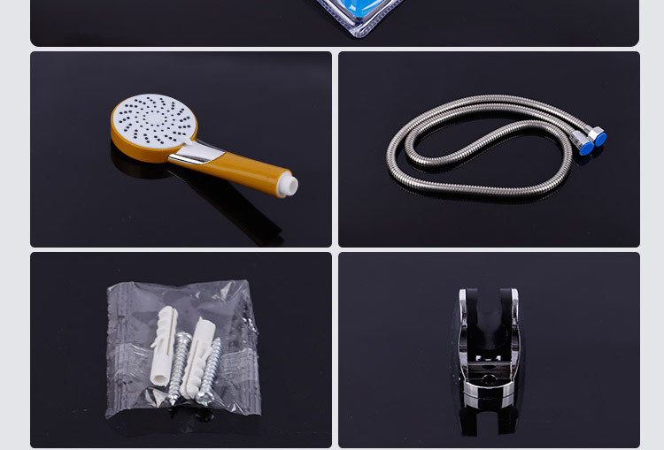 Hand-held ABS silicone showerhead, shower head, T-set for bathing and shower, wall-mounted undefined