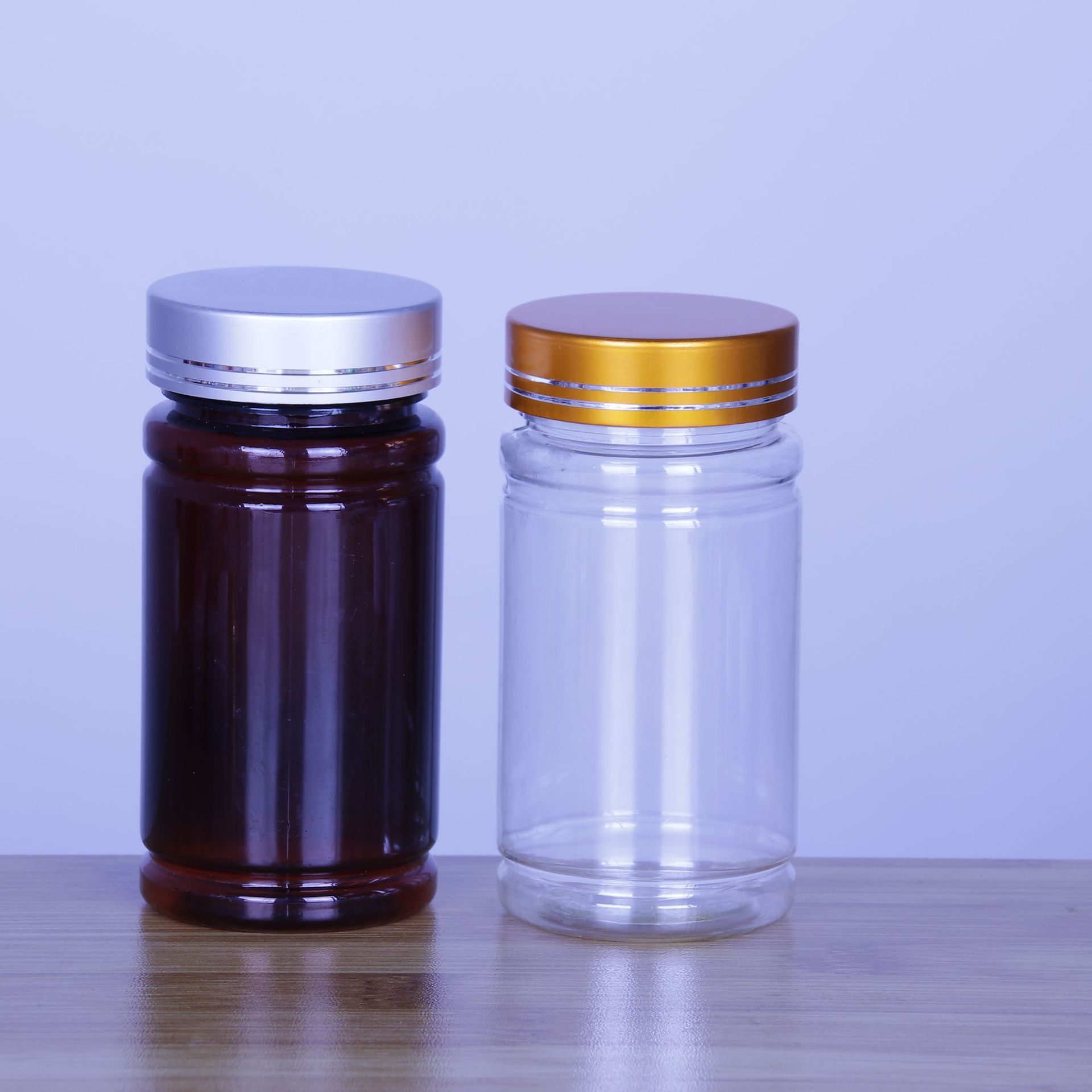 100 150 200 300mlPET透明塑料瓶 大口塑料瓶 竹节瓶 片剂包装