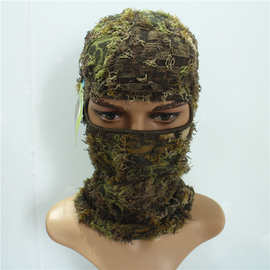 2019年欧美爆款秋冬新款野外迷彩鸭舌帽子CS适应户外针织防风保暖