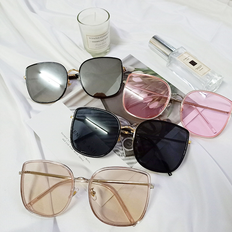 279g Weight Retro Style White, Beige, Transparent, Black Color New Fashion Trendy Big Frame Korean Simple Exquisite Sunglasses Wholesale 无