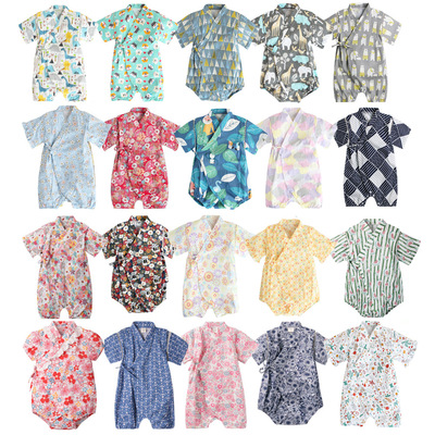20 Spring and summer goods in stock one-piece garment Baby romper Bandage Retro solar system bathrobe Bodysuit kimono 42122