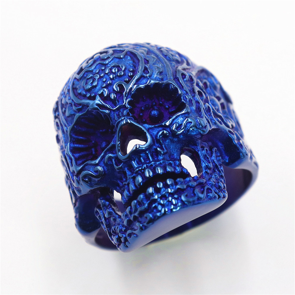 304 Stainless Steel Material Punk Skull 304 Stainless Steel Halloween Unisex Rings