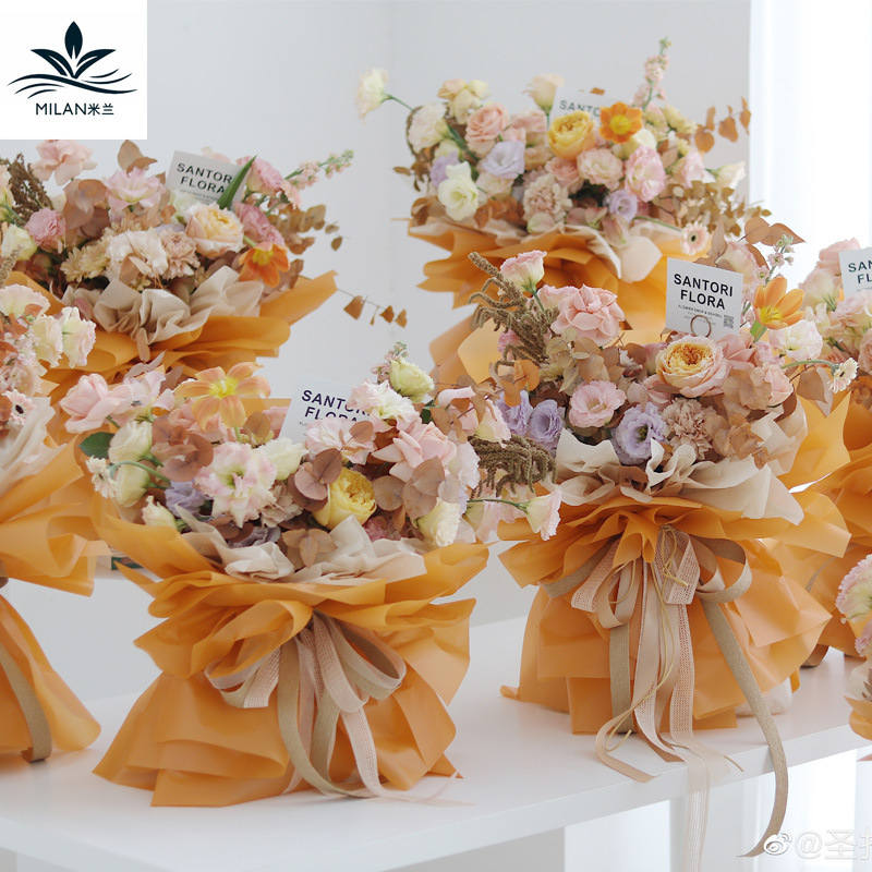 Papel liso coreano de color sólido papel de miel papel floral papel de embalaje de flores papel de regalo floral papel de regalo de ramo coreano