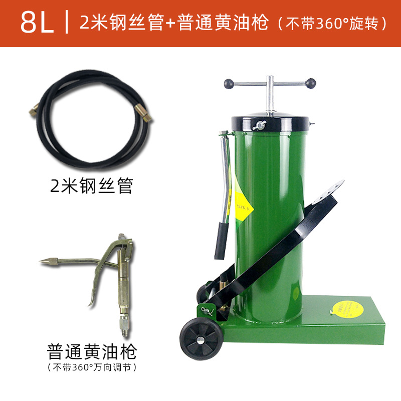 Venta al por mayor pedal mantequilla máquina pedal Tipo de alta presión engrasador camión mantequilla Máquina manual pequeño portátil 10L