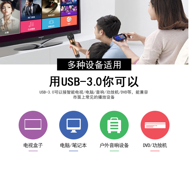 J.I.Y無線麥克風(fēng)U段一拖二音響家用K歌外置聲卡USB電腦接收器話筒