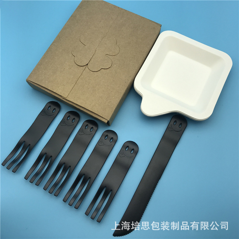 21客刀叉同款蛋糕刀叉盘套装生日蛋糕刀叉碟子组合一次性塑料餐具