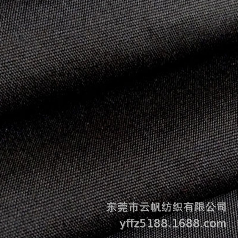 厂家直供 涤棉府绸 TC133x72 58吋黑色 衬衫布 的确良布 染色布
